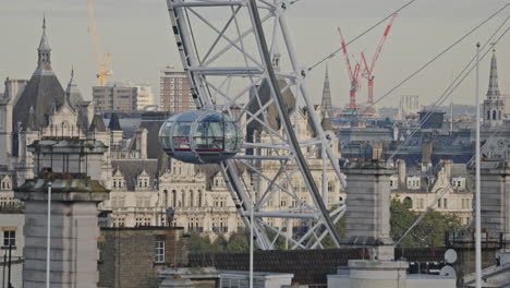 london eye and skyline, london, england