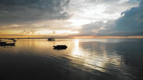 beautiful sanur beach drone footage in bali. this footage was shot during sunrise time.