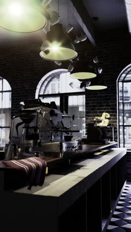 modern cafe interior with unique design and inviting atmosphere