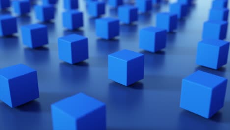 abstract blue cubes pattern