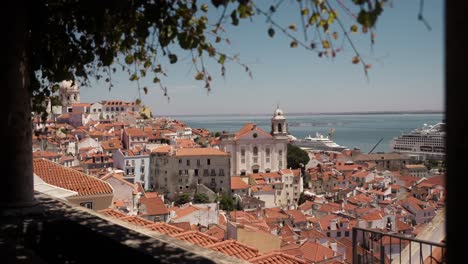 el paisaje urbano de lisboa desde un punto alto