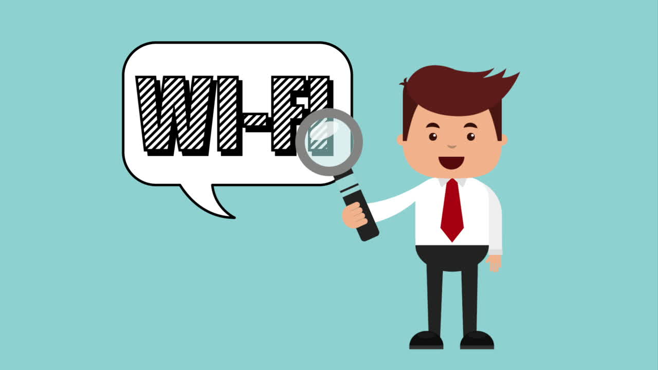 businessman with ecommerce technology animation