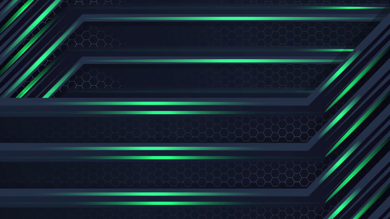 Dark Futuristic Background with Neon Green Lines