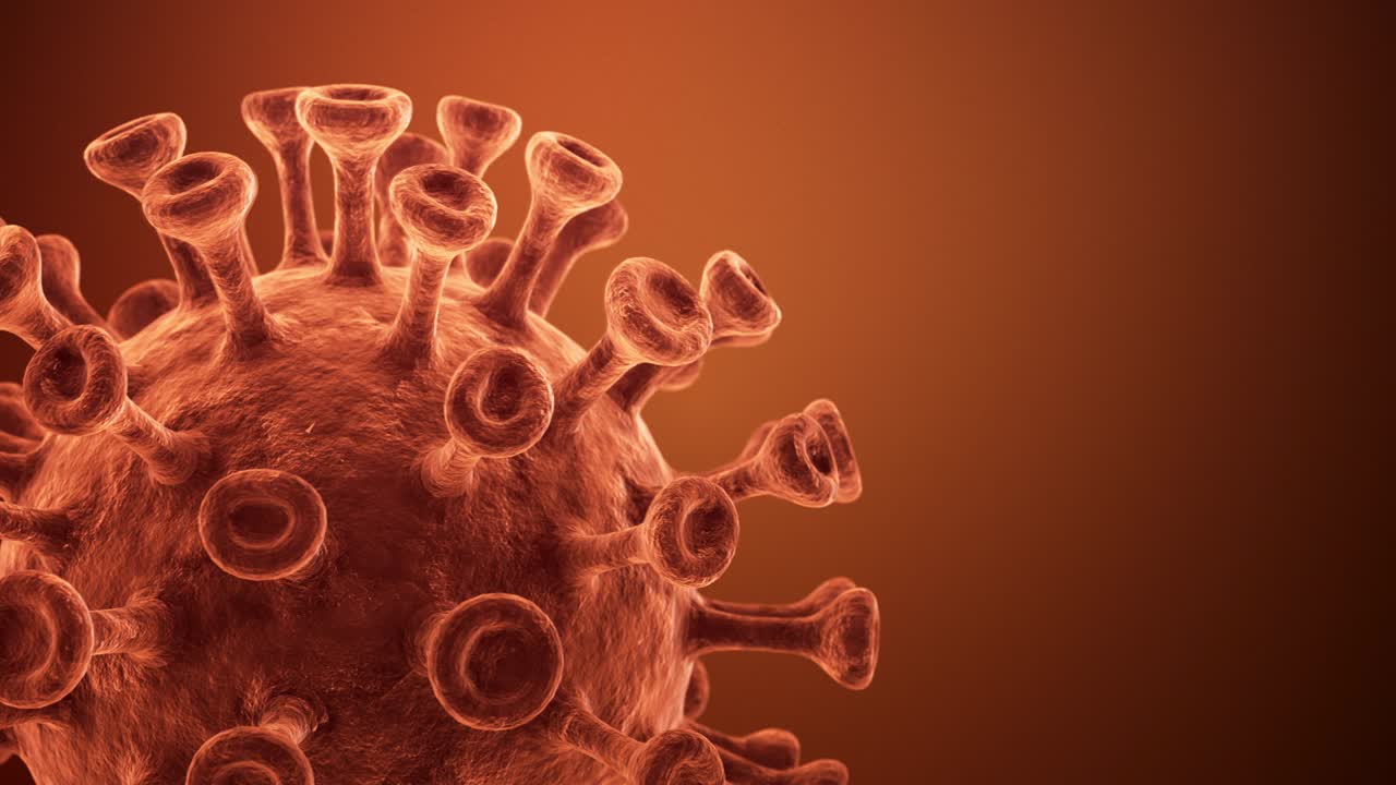 Animazione in loop del concetto di coronavirus Covid-19 per sfondo