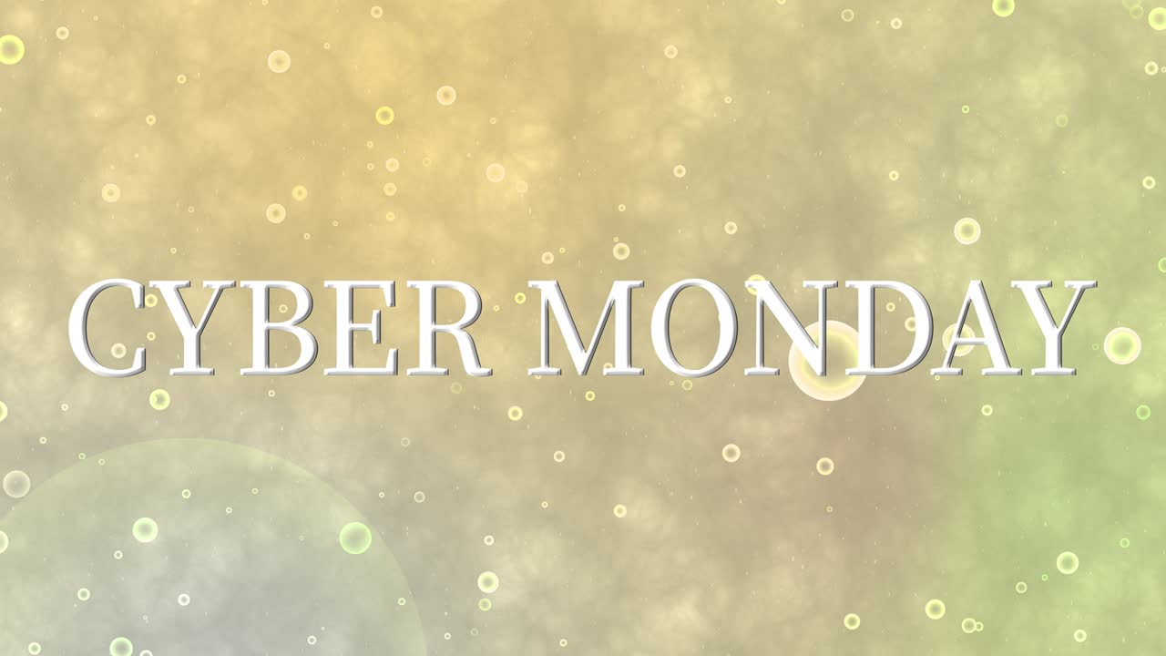 사이버 월요일 판매 이벤트 텍스트 애니메이션 모션 그래픽