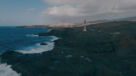 coastal flight: tracing the shoreline to sardina lighthouse in gran canaria island