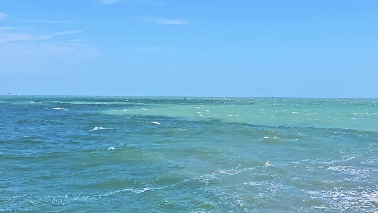 플로리다의 카카오 해변 물의 정적 뷰