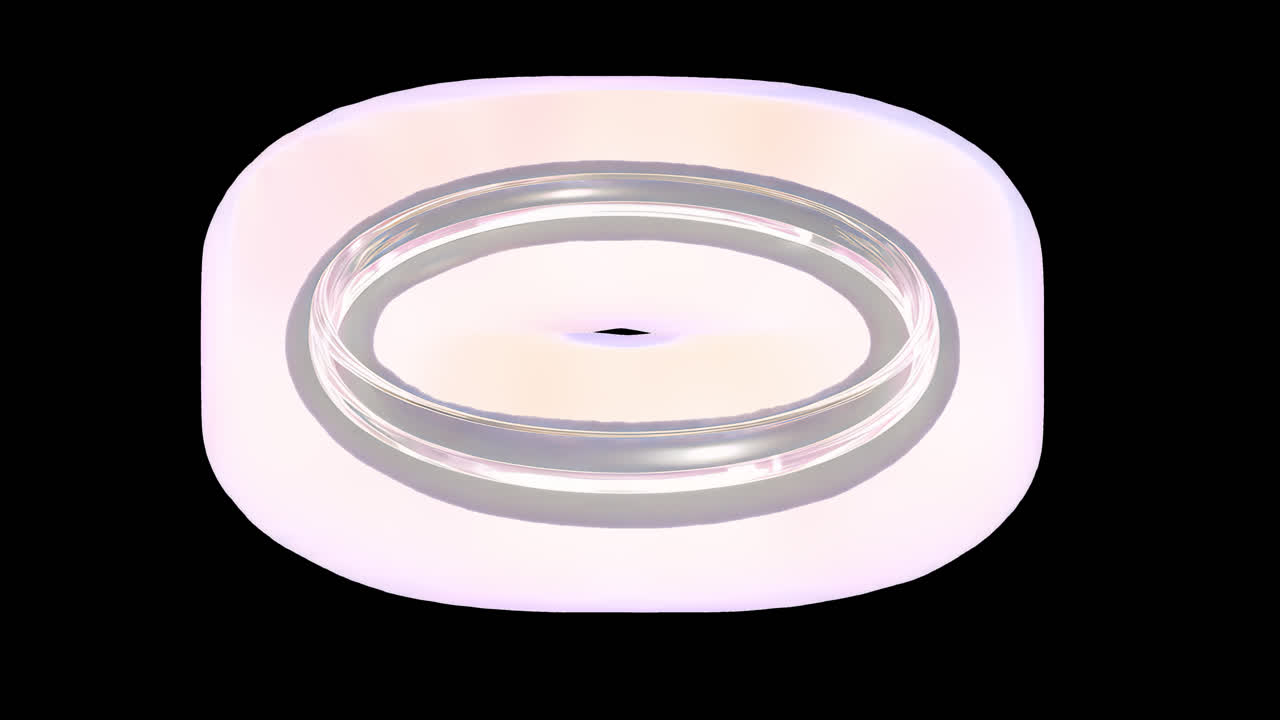 Glowing circle ring animation isolated asset, transparent 4K video, alpha channel, ProRes 4444
