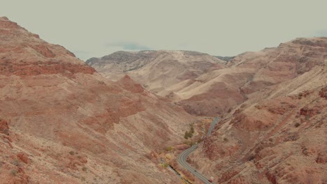 4k aerial red canyon drone wide shot