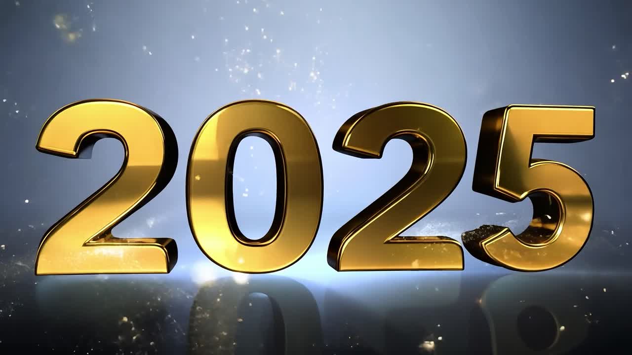 celebración del año nuevo dorado 2025