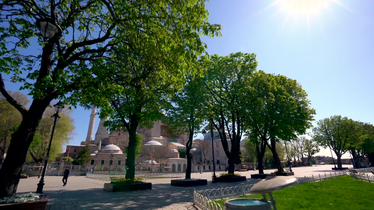 Hagia Sophia from Istanbul at Covid-19 Pandemic Curfew