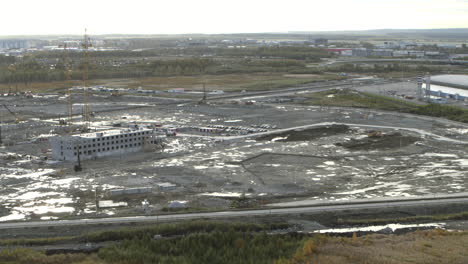 construction site aerial view