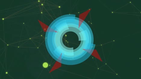 animation of scope circles moving on seamless loop on dark background