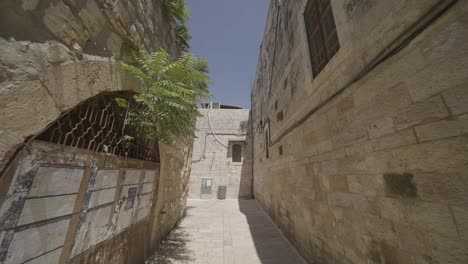 walking through the great wall of jerusalem