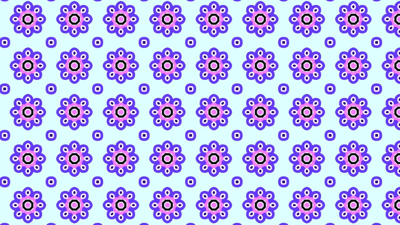 Seamless pattern design with colorful floral background slide animation