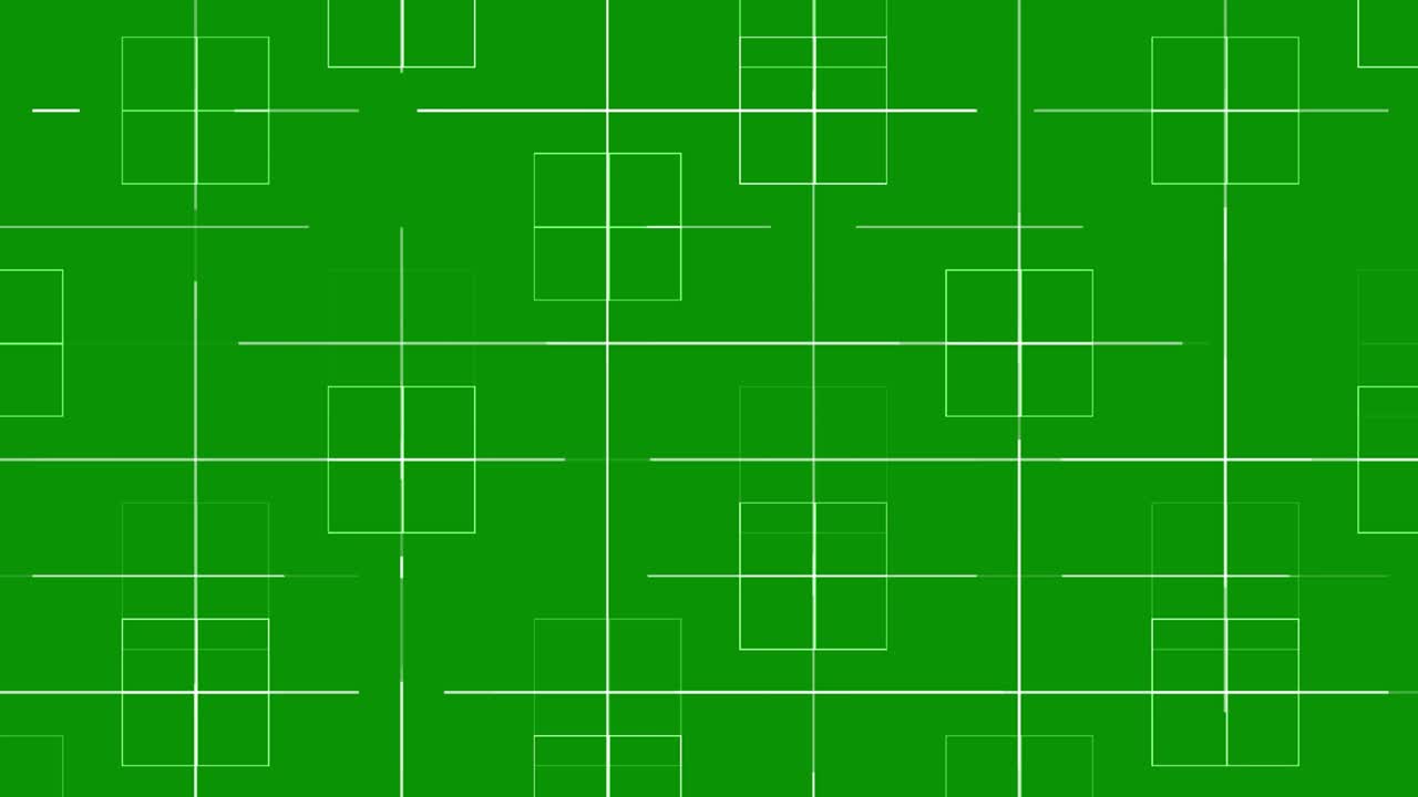 Digital grid lines motion graphics with green screen background