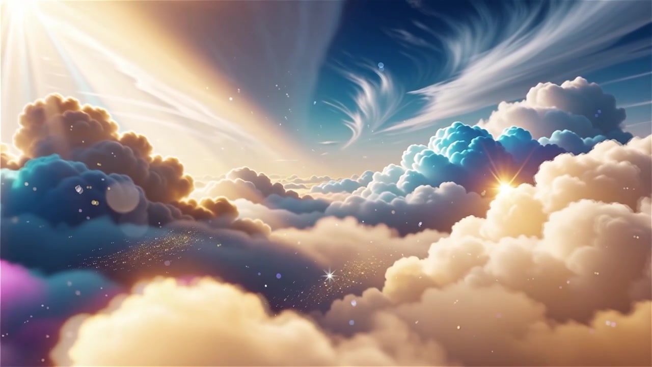 Christian Heavenly Light Worship Background
