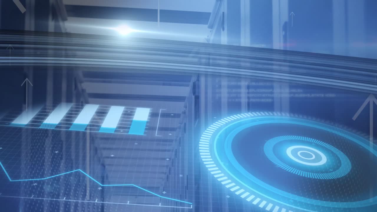 Animation of data processing over computer servers