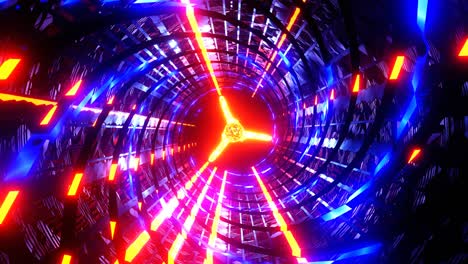 4k loop 3d animation. abstract neon lines move in space. futuristic background. neon traffic