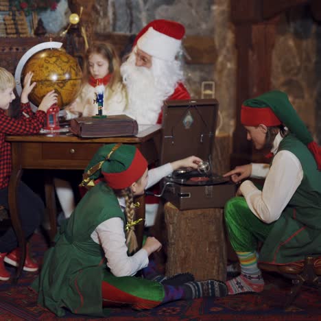 christmas celebration with santa claus