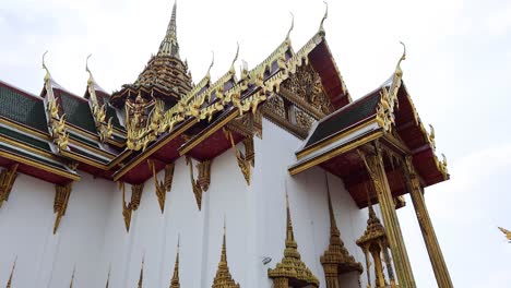 intricate roof details of grand palace, bangkok