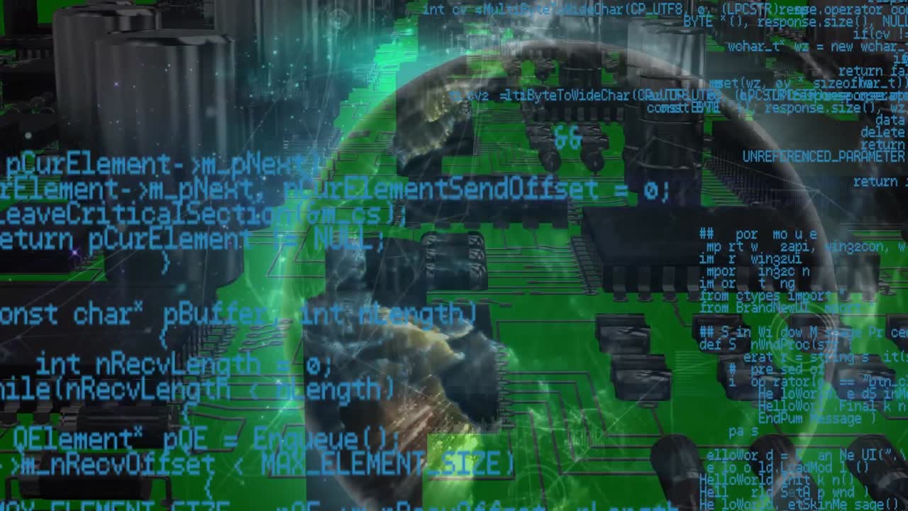 animazione di cellule covid e elaborazione dei dati sulla mappa del mondo