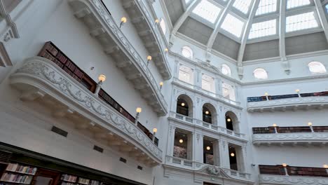 interior of a historical library with a dome ceiling