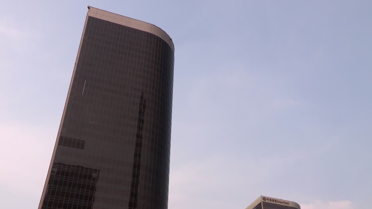 tiro panorámico de rascacielos en bejing, china