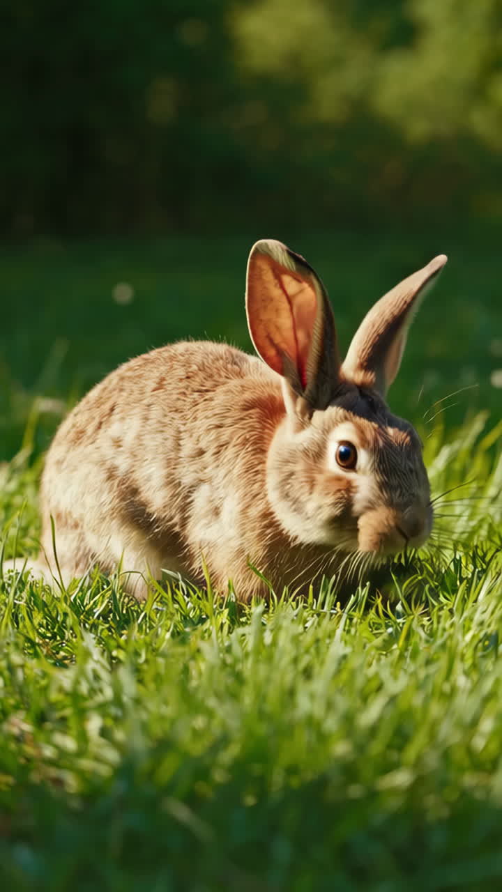 conejo en un campo de hierba
