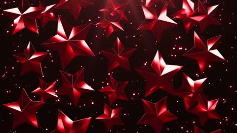 red falling stars background loop