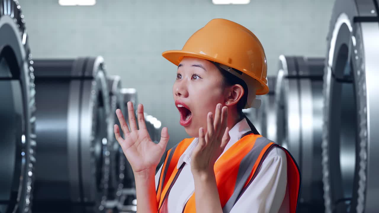 산업 환경에서 놀라운 여성 엔지니어