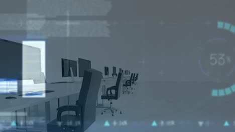 animación del procesamiento de datos financieros en la oficina