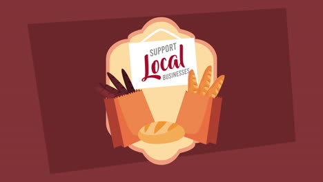 apoyo a las empresas locales - ilustración de panadería
