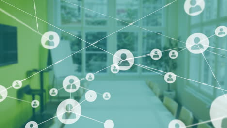 Network-of-user-icons-and-connections-animation-over-modern-office-interior