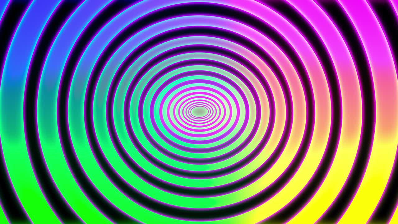 abstracts arco iris espiral túnel psihodélico fondo. bucle sin costuras animación 4k. realidad virtual diseño futuro renderizado en 3d
