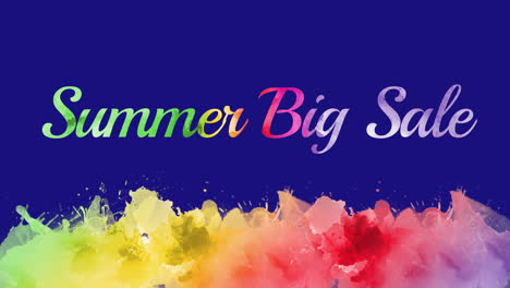 summer big sale with watercolor art paint