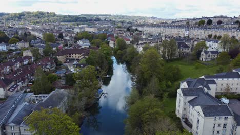 Panoramic-aerial-over-Bath-city