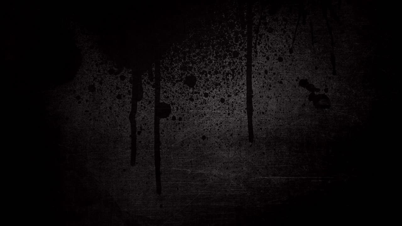 Blood splatters and drips on textured wall, illuminated by flashing red and blue police lights. Intense abstract background for crime scene, horror, or forensic concepts