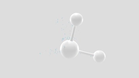 simplicity chemical molecule with white background, 3d rendering.