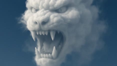 cloud tiger head in the sky