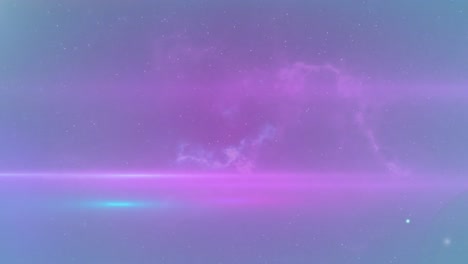 Animation-of-colorful-lights-moving-over-violet-space