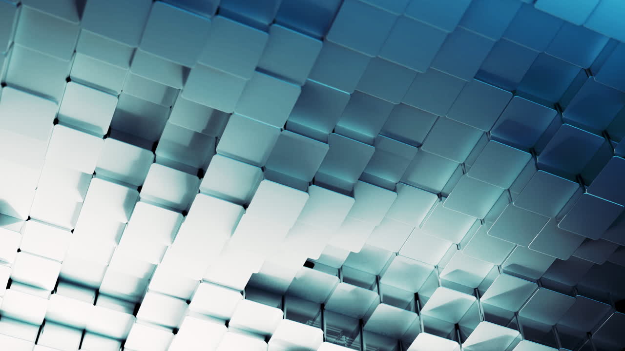 Abstract Geometric Metal Cubes Background