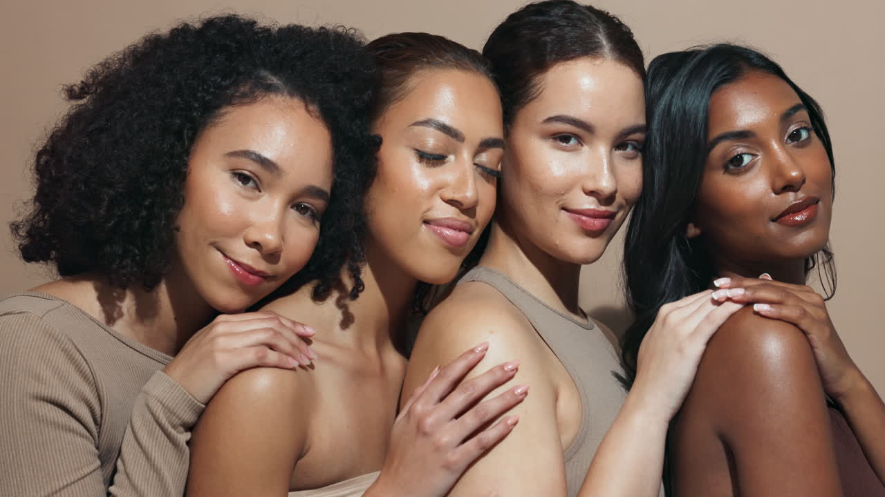 Gruppo diversificato di donne che posano insieme