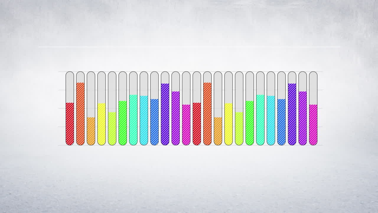 barras que se llenan con diferentes colores