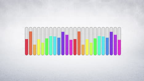 bars filling up with different colours