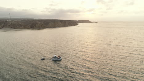 yacht ride in santa marianita beach ecuador sunset