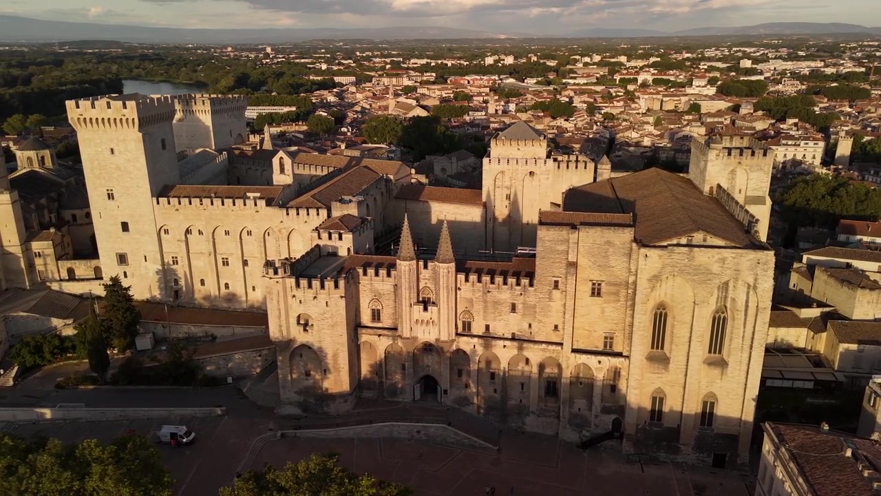 Palais des Papes in Avignon largest Gothic palace, France UNESCO World Heritage Site