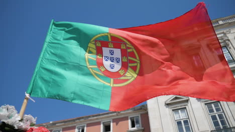 portugal flag waving in the wind