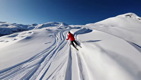 skifahren in den bergen