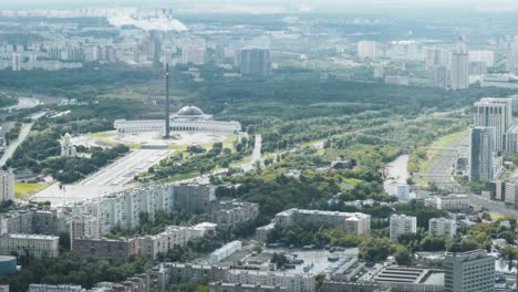 high angle view of moscow cityscape